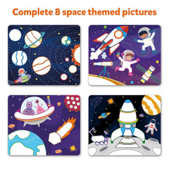 Skillmatics Dot It Outer Space - No Mess Sticker Art Gift Kit for Ages 3-7 Years
