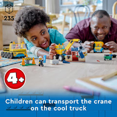 LEGO City Construction Trucks & Wrecking Ball Crane Building Kit For Ages 4+