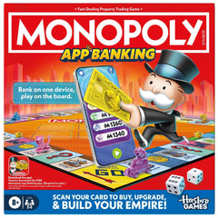 Monopoly App Banking Links to Smart Devices, 2-6 Player Family Board Game for Kids & Adults Ages 8+