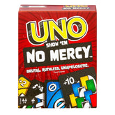 Mattel Games UNO Show ‘em No Mercy Card Game for Kids, Adults & Family Parties and Travel with Extra Cards, Special Rules and Tougher Penalties