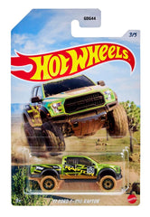 Hot Wheels Desert Rally Racing Series 17 Ford F-150 Raptor 1:64 Scale Car for Collectors