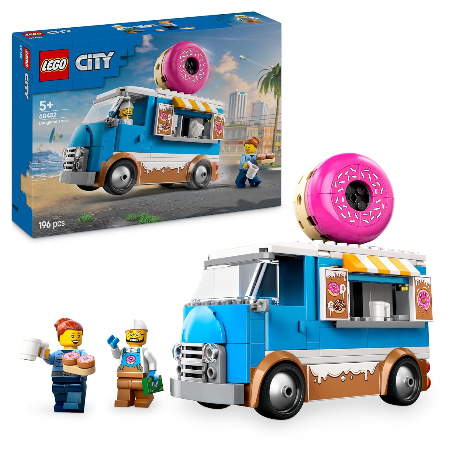 LEGO City Donut Truck Playset Vendor Vehicle Building Kit For Ages 5+