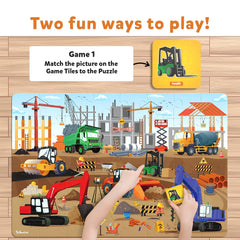Skillmatics Piece & Play Construction Site Educational Floor Puzzle & Game For Ages 3-7 Years