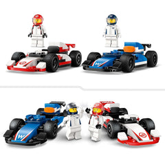 LEGO City F1 Williams Racing & Haas F1 Race Cars Vehicle Building Kit For Ages 4+