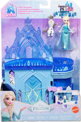 Disney Frozen Elsa Ice Palace, Stackable Castle Doll House with Small Doll & Accessories For Kids Ages 4+