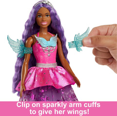 Barbie 7-Inch Long Hair Brooklyn Doll With 2 Fantasy Pets & Dress, From A Touch Of Magic For Kids Ages 3+