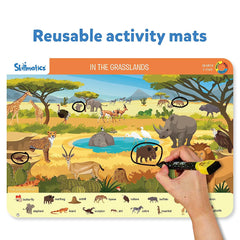 Skillmatics Search and Find Animals, Reusable Activity Mats with 2 Dry Erase Markers, Gifts for Ages 3 to 6