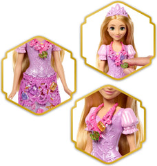 Disney Princess Rapunzel Fashion Doll & Accessories with 8 Surprises, Including Heart Gem Box, Ring for Child & 9 Play Pieces, Inspired by Movie