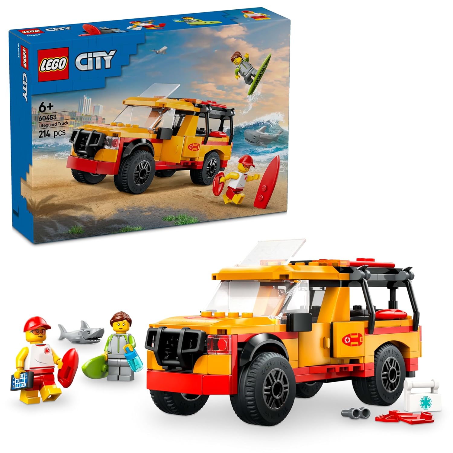 LEGO City Lifeguard Beach Rescue Truck Building Kit For Ages 6+