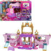 Disney Princess Carriage to Castle Transforming Playset with Aurora Small Doll, 4 Figures, Furniture & Accessories for Kids Ages 3 Years & Up