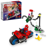 LEGO Marvel Motorcycle Chase Spider-Man vs. Doc Ock Building Kit for Ages 6+