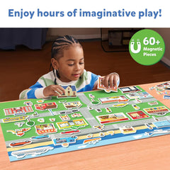 Skillmatics Creative Toy Magnetopia - Design Your City Interactive Pretend Play Set With 60+ Magnetic Pieces for Kids Ages 3 To 7 Years