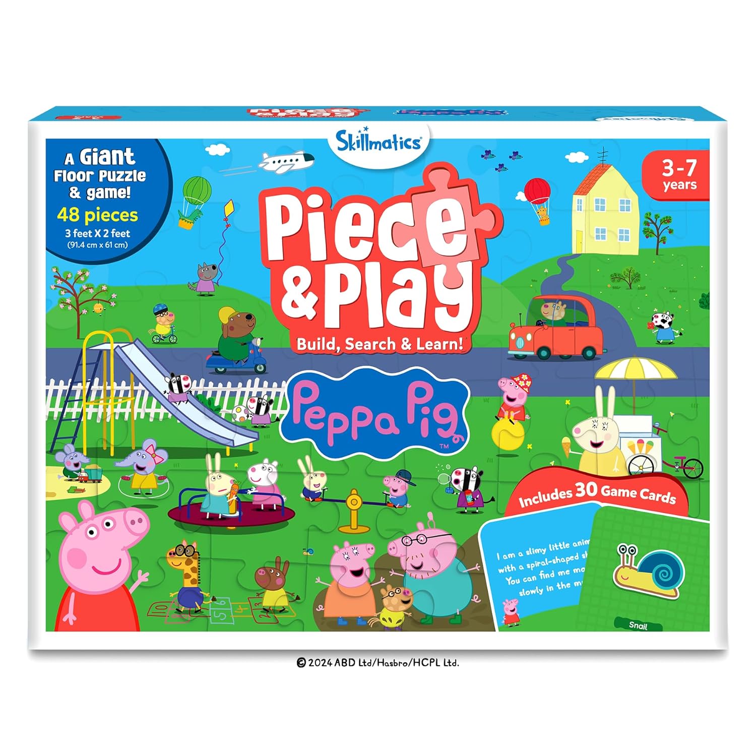 Skillmatics Piece & Play Up Peppa Pig - Jigsaw Floor Puzzle & Game For Ages 3-7 Years
