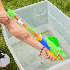 Nerf Super Soaker DinoSquad Dino Splashers 2 Water Blasters for Holi - Set of 2 Pichkari - Pichkari for Outdoor Water Games On Holi Festival, Branded Toy Pichkari for Kids 6+
