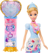 Disney Princess Jewel Reveal Cinderella Fashion Doll with 8 Surprises Including Gem Box & Accessories for Kids Ages 3 Years & Up