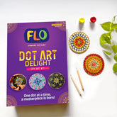FLO Toys Dot Art Delight Craft Activity Box, Diy Hobby Craft Tools Kit For Kids Ages 8+