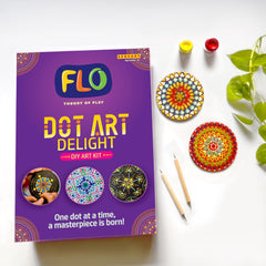 FLO Toys Dot Art Delight Craft Activity Box, Diy Hobby Craft Tools Kit For Kids Ages 8+
