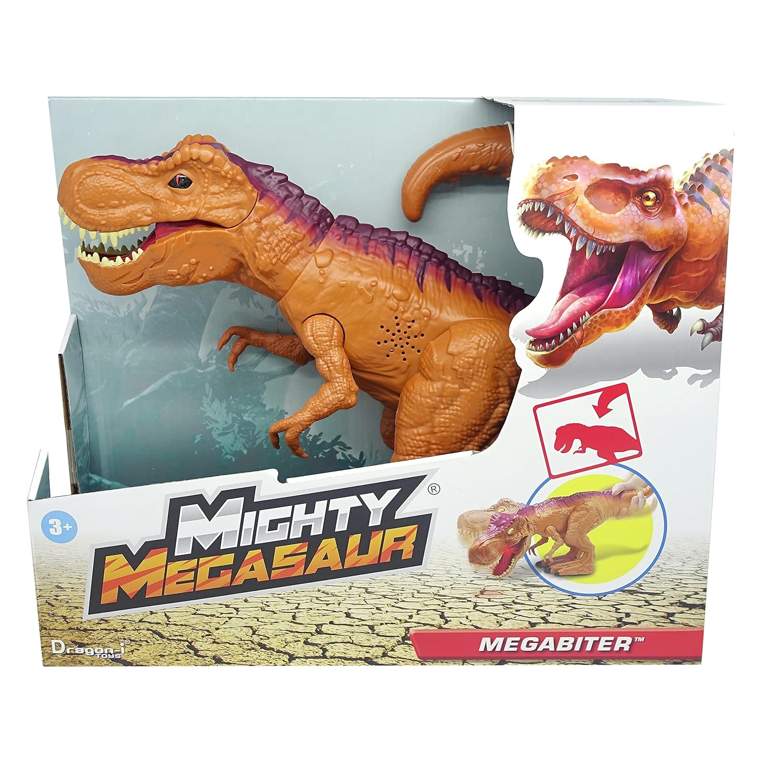 Dragon-I Mighty Megasaur T-Rex - Twist & Bend Roaring Dinosaur Toy for Kids Ages 3+