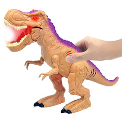 Dragon-I Mighty Megasaur Roaring T-Rex Dinosaur Action Figure for Kids Ages 3+, Brown