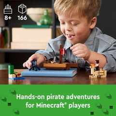 LEGO Minecraft The Pirate Ship Voyage Boat Playset Kit for Ages 8+
