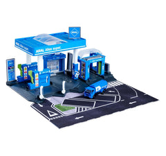 Majorette Petrol Station ARAL Imaginative Role-Play Set Includes 1 Fuel Tanker, Features Fuel Pump & EV Charger, Car wash and Shop Suitable for 1:64 Scale Vehicles for Kids Ages 5 Years & Up