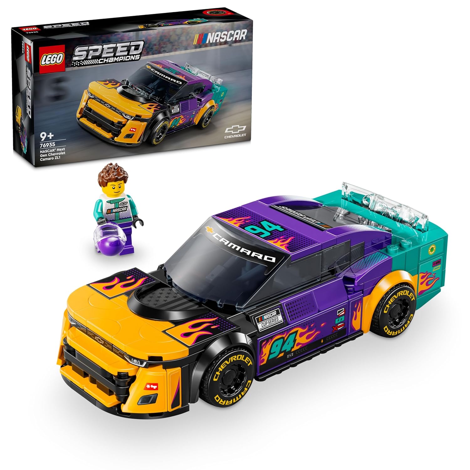 LEGO Speed Champions NASCAR Next Gen Chevrolet Camaro Vehicle Building Kit For Ages 9+