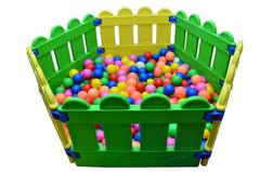 REZNOR Beautiful Baby Ball Pool Mini Fence for Kids, 6 pcs Set (Without Balls) (Hexa)