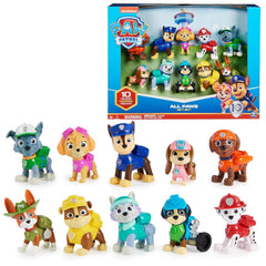 Spin Master Paw Patrol Toy Gift Pack with 10 Collectible Action Figures for Kids Ages 3+