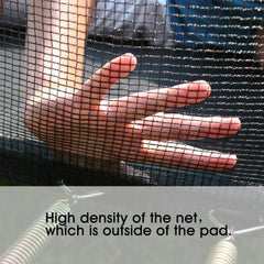 REZNOR 16 Feet Trampoline with Enclosure Safety Net & Jumping Pad for Children Kids & Adults, Multicolor