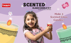Funskool Handycrafts Scented Glass Candle Kit - DIY Arts and Craft Kit For Ages 8+