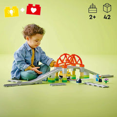 LEGO Duplo Town Train Bridge and Tracks Expansion Set Building Kit For Ages 2+