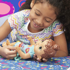 Baby Alive Baby Lil Sounds Brown Hair Interactive 10 Sounds Baby Doll with Pacifier for Kids Ages 3 and Up