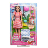 Barbie Pink Passport Paris Doll Set With Clothes & Picnic Accessories, Includes Brunette Doll For Kids Ages 3+