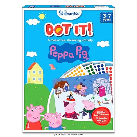 Skillmatics Paper Art Activity - Dot It Peppa Pig, Mess-Free Sticker Art For Kids