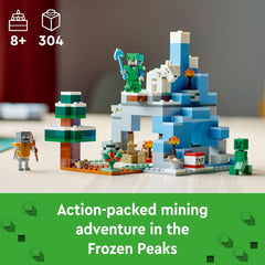 LEGO Minecraft The Frozen Peaks Building Kit for Ages 8+