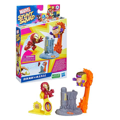 Marvel Stunt Squad 1.5-Inch Iron Man vs. M.O.D.O.K. Playset For Kids Ages 4 Years And Up