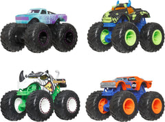 Hot Wheels Monster Trucks Half Hazards Pack 1:64 Scale Monster Trucks Set of 4 with Giant Wheels