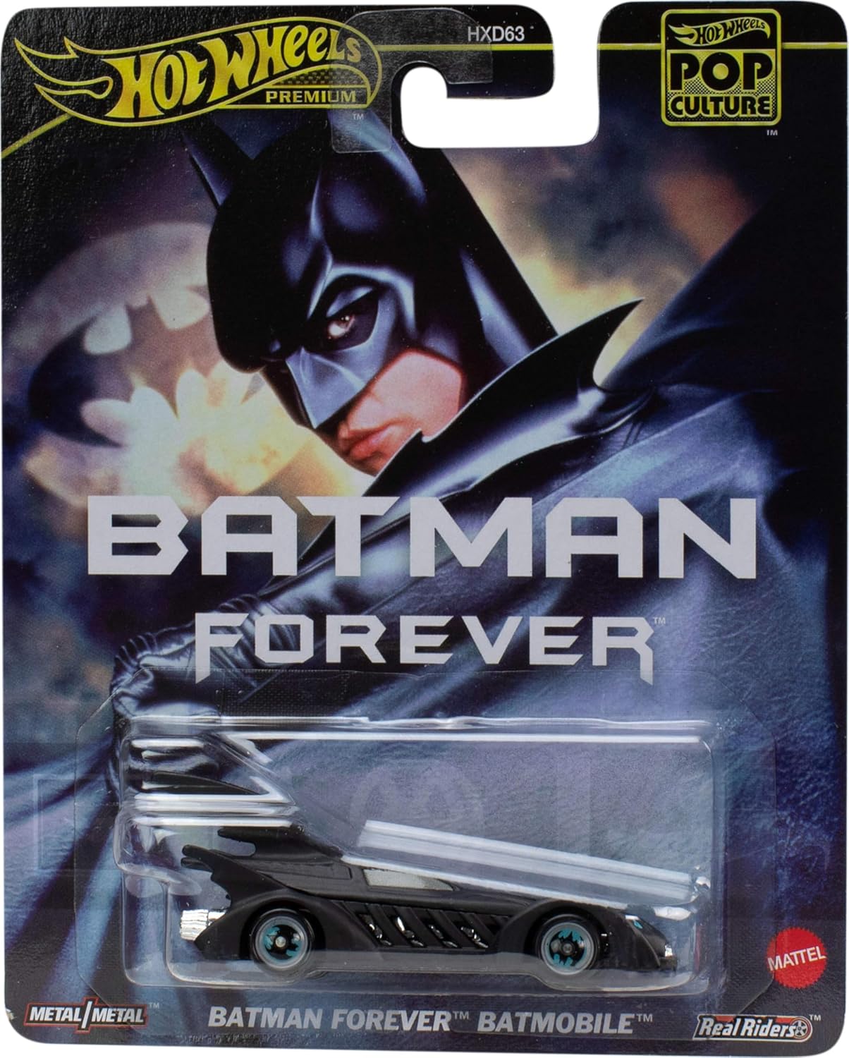 Hot Wheels 1:64 Scale Premium Batman Forever Batmobile Toy Car For Ages 4+