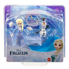 Disney Frozen Elsa Small Doll with Olaf & Bruni Character Friends, Furniture and Play Pieces Inspired by Disney Frozen Movie