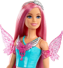 Barbie 7-inch Long Hair Malibu Doll with 2 Fantasy Pets & Dress, from A Touch of Magic for Kids Ages 3+