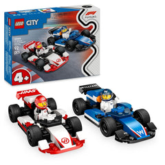 LEGO City F1 Williams Racing & Haas F1 Race Cars Vehicle Building Kit For Ages 4+
