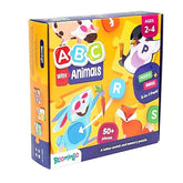 Bloomingo Learning Kit: ABC with Animals - Learn The Alphabets, Lowercase and Uppercase Letters with Fun Bingo Cards and Animal Puzzles