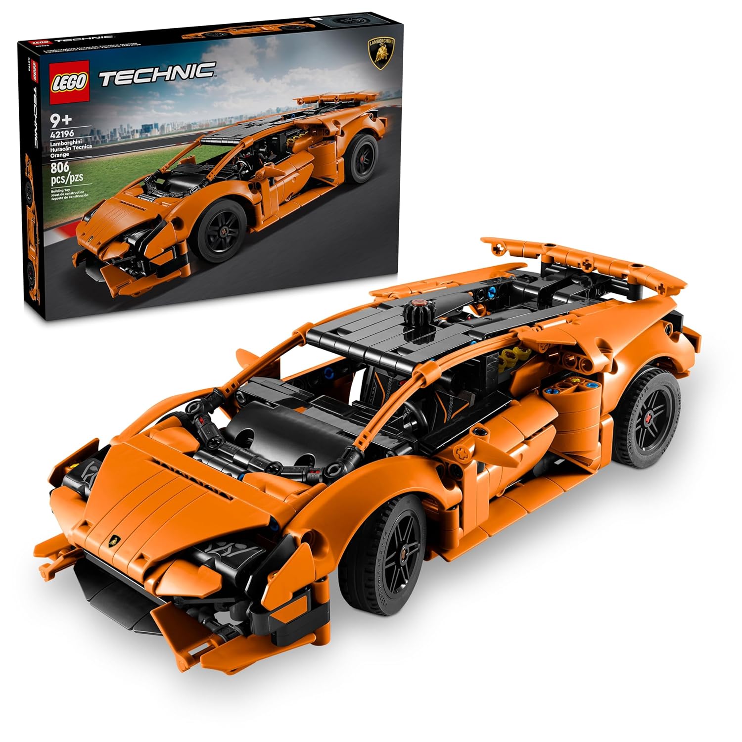 LEGO Technic Lamborghini Huracán Tecnica Orange Building Kit For Ages 9+