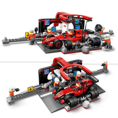 LEGO City F1 Pit Stop & Pit Crew with Ferrari Car Racing Vehicle Building Kit For Ages 6+