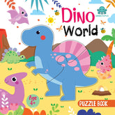 Booktopus Square Puzzle Board Book - Dino World Learning Puzzle with Easy Grip Pieces - Educational Toys for Kids 4+