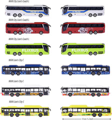 Majorette City Bus with Freewheel and Suspension Metal Body Toy Bus For Kids & Collectors Styles & Design May Vary