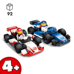 LEGO City F1 Williams Racing & Haas F1 Race Cars Vehicle Building Kit For Ages 4+