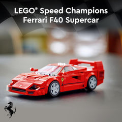 LEGO Speed Champions Ferrari F40 Supercar Vehicle Building Kit For Ages 9+