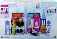Disney Frozen Ultimate Arendelle Adventure Portable Castle with 3 Fashion Dolls, Olaf Figure & 25+ Accessories for Kids Ages 3 Years & Up