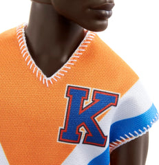 Barbie Ken Fashionistas with Twisted Black Hair Wearing Trendy Fit with A Sporty Jersey and Shorts #203 for Kids Ages 3+